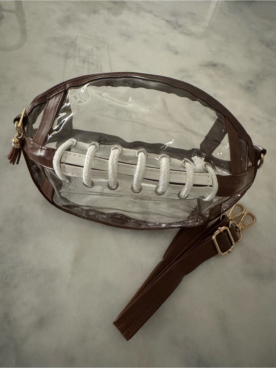 Handbags - Clear Football Crossbody Bag